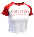 Ladies University Of Nebraska Retro Raglan