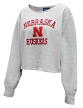 Lady Huskers Wide Neck Cropped Crew
