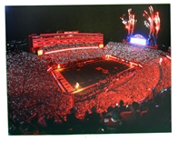Memorial Stadium Red Out Thunderstruck Print - 14 inch