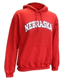 Nebraska Arch Hooded Sweatshirt - Red