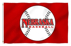 Nebraska Baseball Flag