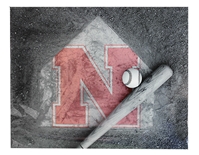 Nebraska Baseball Home Plate Print
