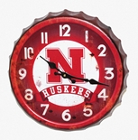 Nebraska Bottle Cap Clock