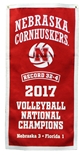 Nebraska Cornhuskers 2017 Volleyball National Championship Banner