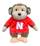Nebraska Cuddle Buddy Hoodie Monkey