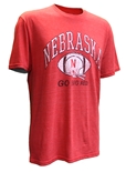 Nebraska Football Go Big Red Tri-Blend Tee