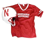 Nebraska Football Jersey and Helmet Set