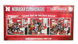Nebraska Game Day Dog House 1,000 Piece Puzzle