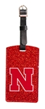 Nebraska Glitter Bag Tag