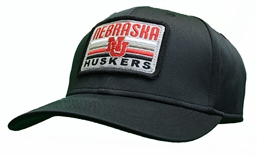 Nebraska Huskers Cool Fit Stretch Cap - Black