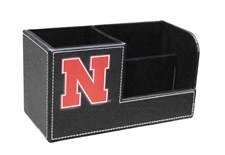Nebraska Huskers Executive Leather Desk Caddy