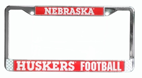 Nebraska Huskers Football License Plate Frame