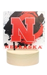 Nebraska Huskers Paint Splash Light-Up Desk Sign