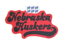 Nebraska Huskers Script Hologram Sticker