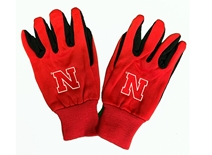Nebraska Utility Gloves - Black N Red