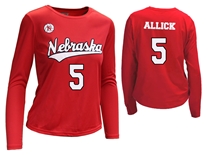 Nebraska Volleyball Allick Number 5 Jersey