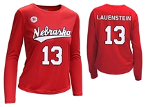 Nebraska Volleyball Lauenstein Number 13 Youth Jersey