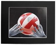 Nebraska Volleyball Set Hands Matted Print