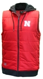 Nebraska Winter Morn Hooded Puffer Vest