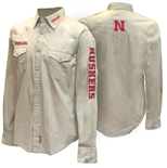 Nebraska Huskers Sahara Wrangler LS Snap Shirt