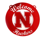 Steel Welcome Huskers Sign