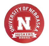 University Of Nebraska Go Big Red Metal Circle Sign