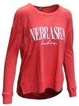 Womens Nebraska Huskers Script LS Everyday Tunic