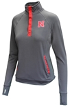 Womens Nebraska Pull Switch Quarter Snap Jacket