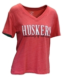 Womens University Of Nebraska Huskers V-Neck