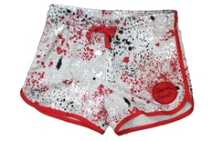 Youth Girls Red Nebraska Splattered Sweet Pea Shorts