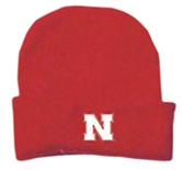 Nebraska Newborn Red Knit Cap