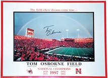 Coach Osborne Autographed Game Day Rainbow Poster