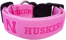 Pink Nebraska Dog Collar